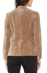 Liverpool LM1601UC1 Velvet Fitted Blazer in Harvest Khaki