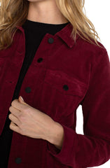 Liverpool Jeans LM1004CD& Classic Jacket in Ruby Corduroy