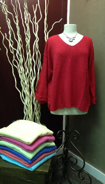 Avalin Sweaters--20+ COLORS--Oversized All Cotton Sweater #9079 Made in U.S.A.