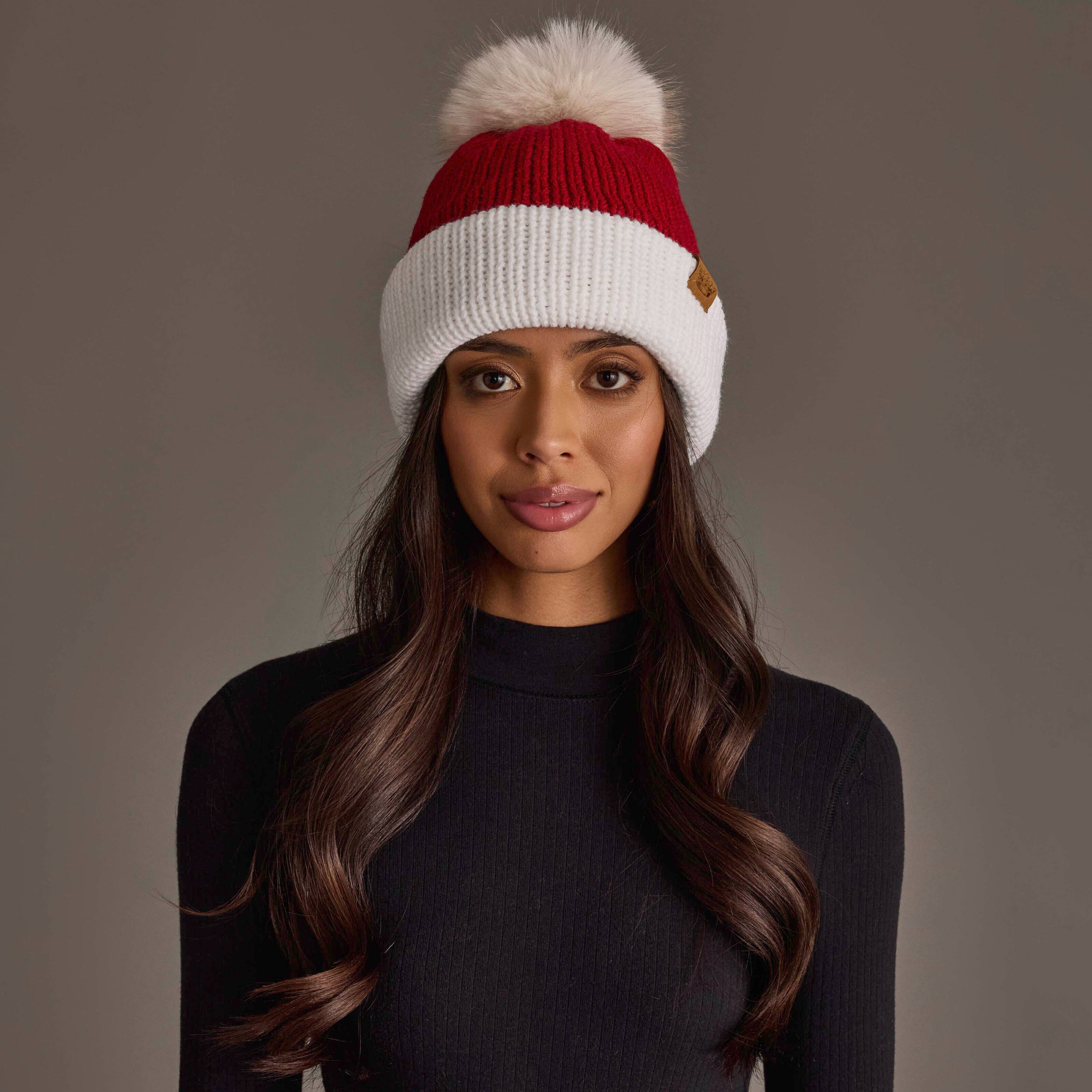 Red & White Santa Pom Hat