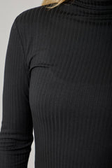 61604 Pointelle Mock Neck Top