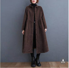 Relaxed Plus-Size Longline Coat