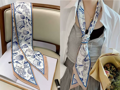 S26128 100% Polyester Skinny Scarf