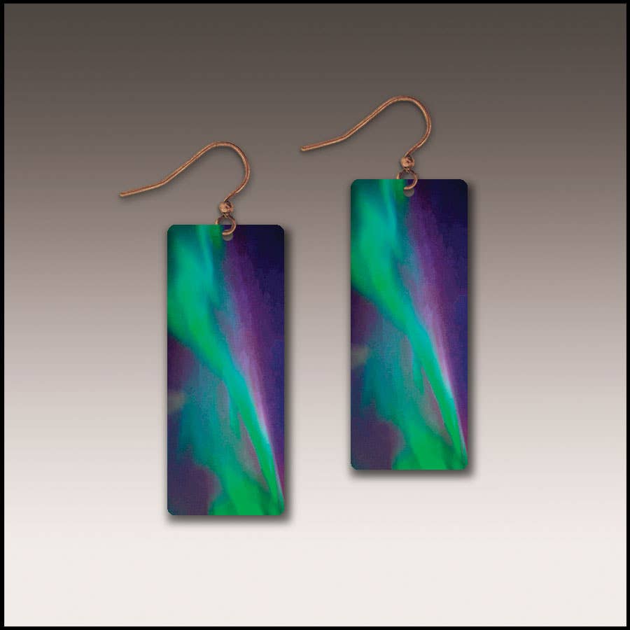 Northern Lights Helix Banner Handmade Earrings