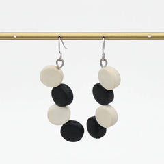 Black and White Eva Dangle Earrings