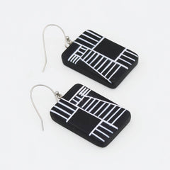 Black Geovibe Drop Earring