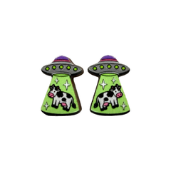 UFO Cow Abduction Stud Earrings #3168