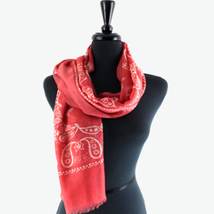 S26044 Paisley Pattern Polyester Lightweight Print Scarf