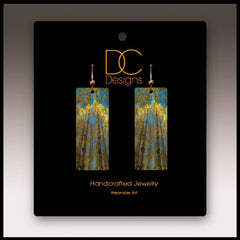 Bright Summer Aspen Nature Banner Earrings