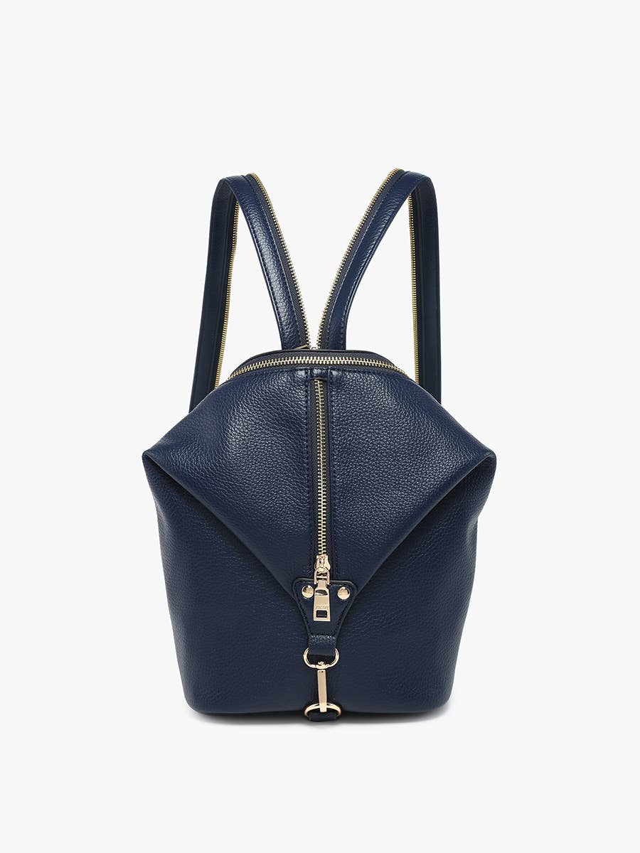 Linnette Foldover Clasp Backpack w/ Zip Compartment | BP2465