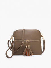 Tara Double Zip Crossbody/Wristlet Bag | M1785