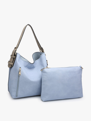 M1816A Alexa 2-in-1 Hobo Bag w/Dual Zip Compartments