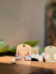 Book Dangle Earrings - 2D