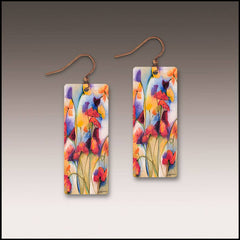 Festive Multicolor Floral Banner Handmade Earrings