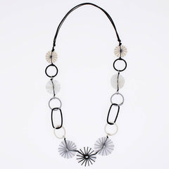 Monochrome Twist Threaded Loop Necklace