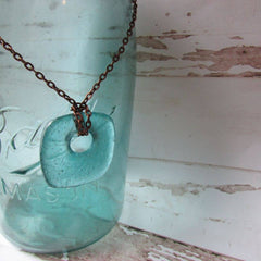 1923-1933 Ball Mason jar round dangle earrings