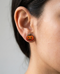 Jack O Lantern Stud Earrings #3183