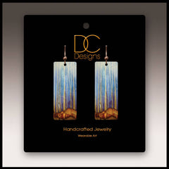 Cool Forest Banner Handmade Earrings