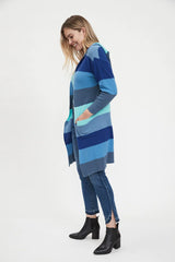 FDJ French Dressing Jeans Long Striped Hooded Cardigan 1665314
