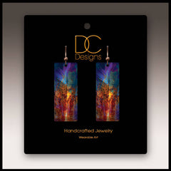 Canyon Rust Abstract Banner Handmade Earrings