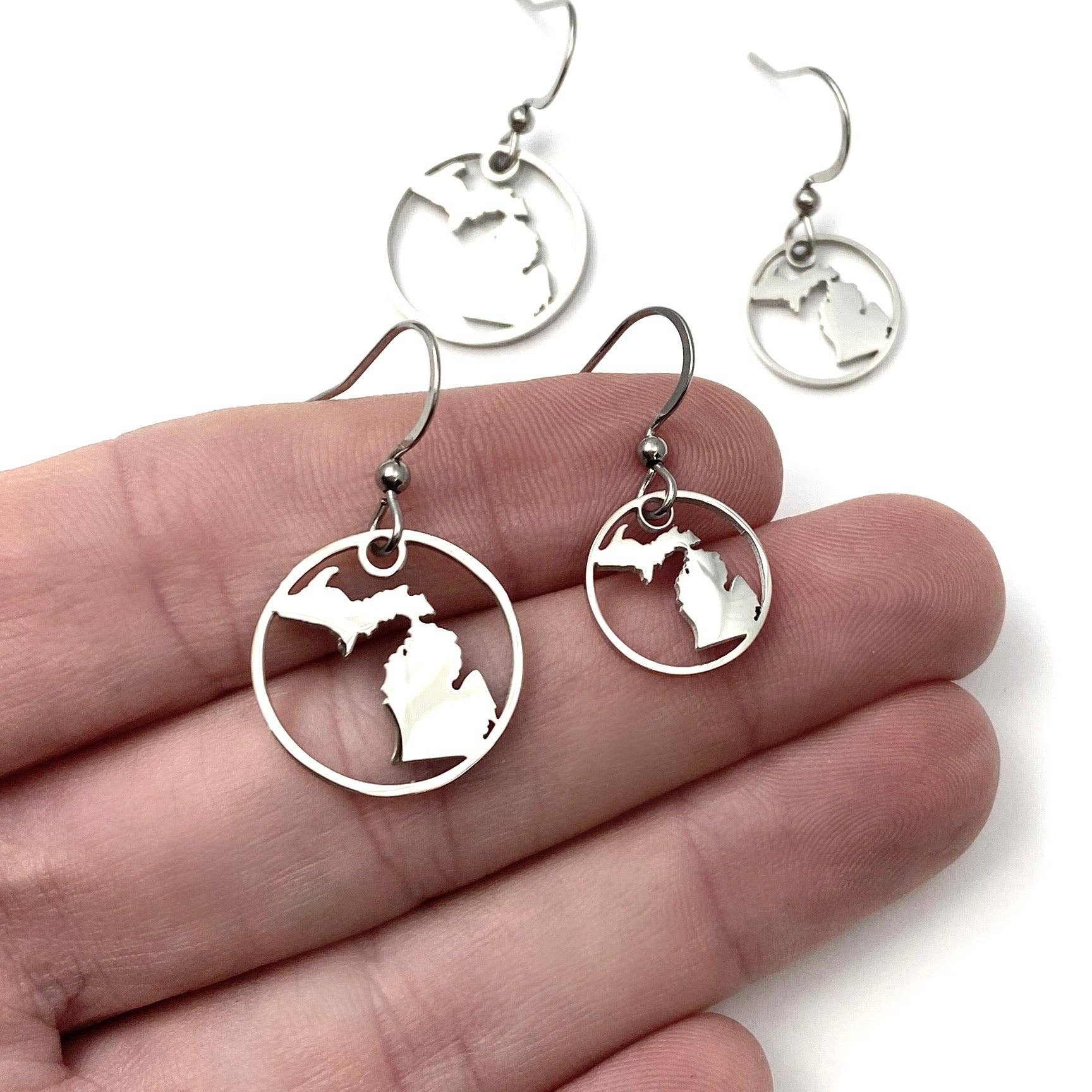 Michigan Circle Earrings Petite or Mini