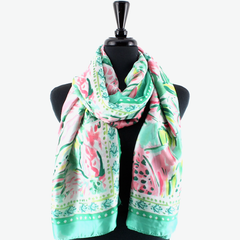 S25049 Freesia Satin-Feel Lightweight Scarf