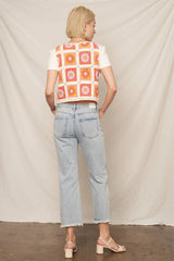 Multicolor Crochet Vest
