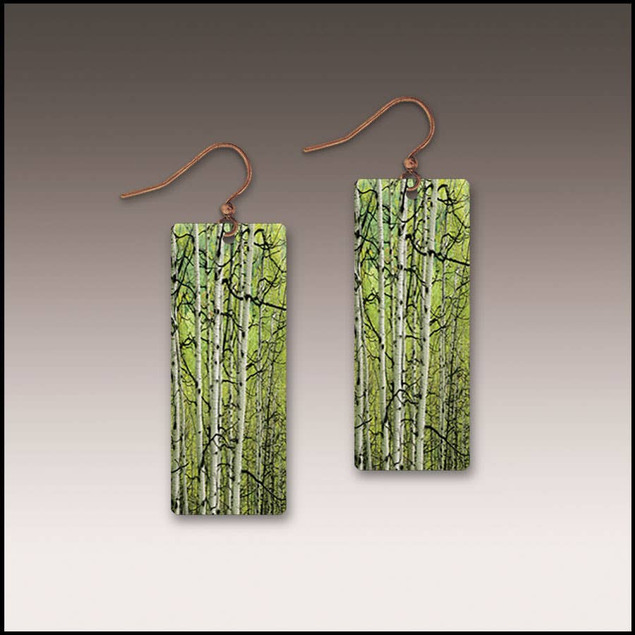 Aspen Grove Nature Photography Banner Handmade Earrings