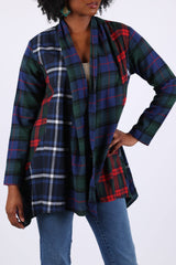 Bold Plaid Cardigan in Patchwork: Heritage Flannel