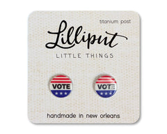 Vote Earrings // Red White and Blue // Patriotic
