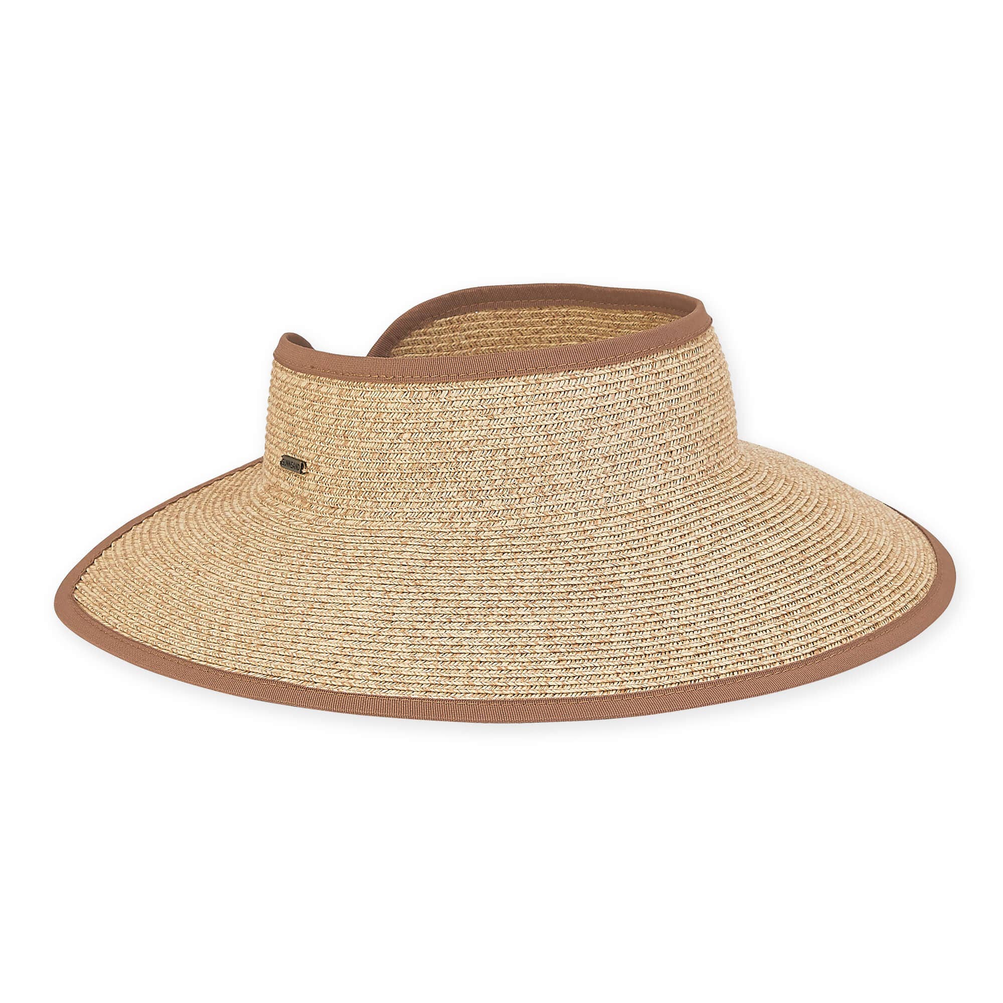 Brown, Paperbraid Rollup Visor, Brim 4" | HH2352 B