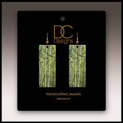 Aspen Grove Nature Photography Banner Handmade Earrings