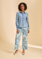 FDJ Olivia Wide Leg Ankle Denim in Neutral Narnia 2243837
