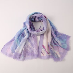 S26013 100% Polyester Lightweight Printed Scarf