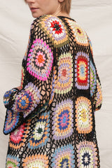 Granny Square Crochet Kimono Cardigan