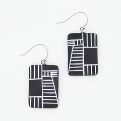 Black Geovibe Drop Earring