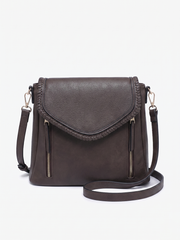 M2167 Lorelei Double Zip Crossbody – Whipstitch Trim