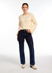 FDJ Olivia Patterned Flare Leg Denim 2604779