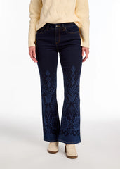 FDJ Olivia Patterned Flare Leg Denim 2604779