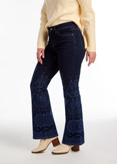 FDJ Olivia Patterned Flare Leg Denim 2604779