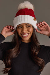 Red & White Santa Pom Hat