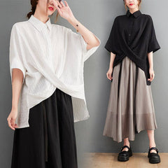Relaxed Plus-Size Longline Shirt