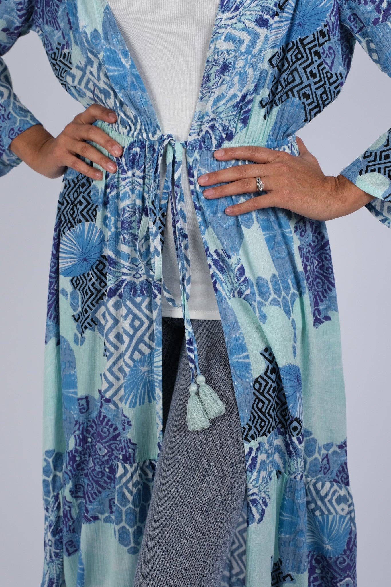 Enchanting Blue Meadow Blockprint Cover-Up