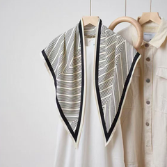 S25278 Geo Stripes Triangle Lightweight Scarf