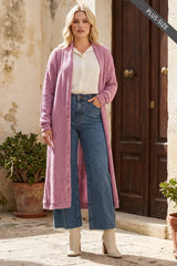 PLUS SIZE Relaxed Long Cardigan