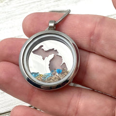Michigan Glass Locket