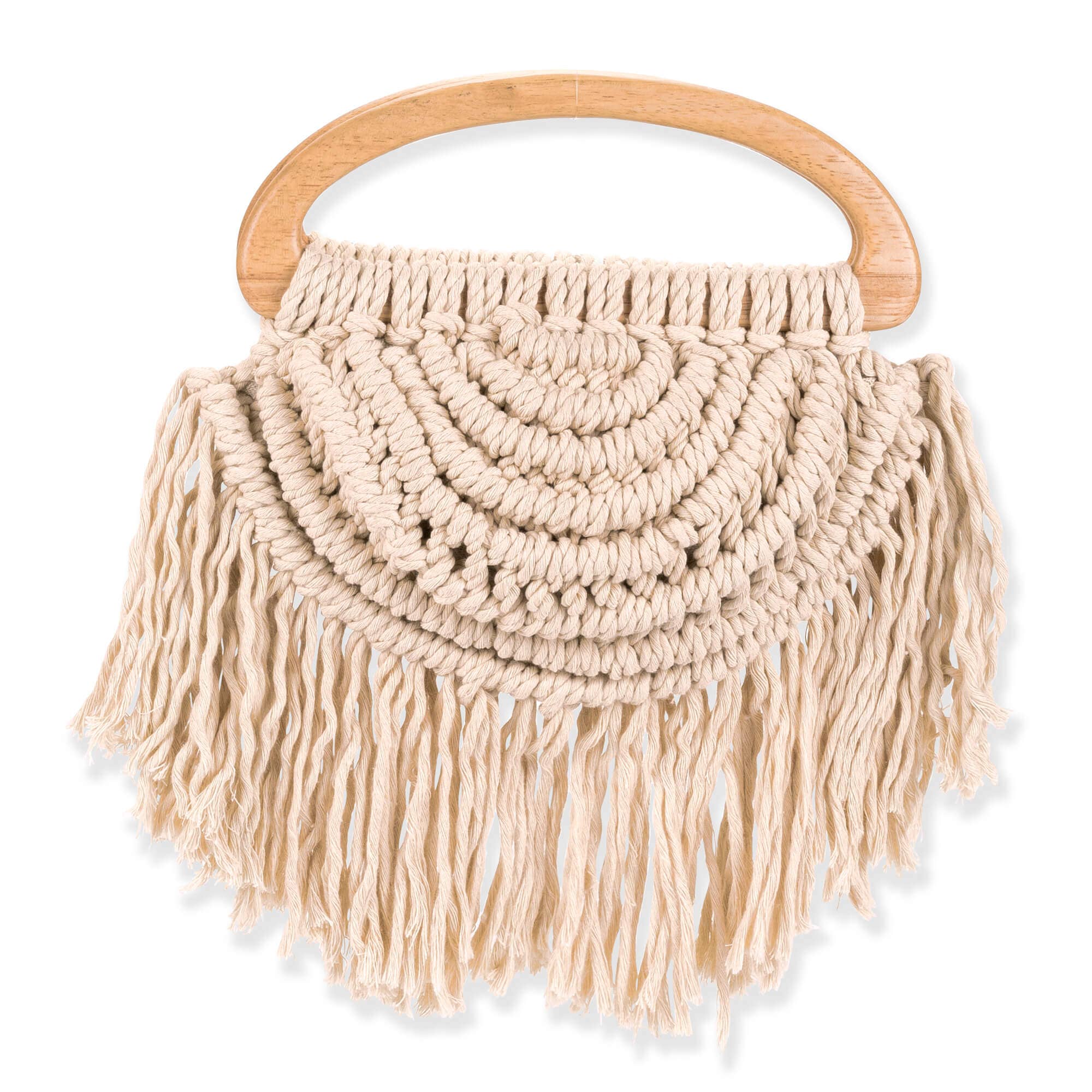 Beige, Cotton Clutch