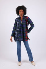 Bold Plaid Cardigan in Patchwork: Heritage Flannel