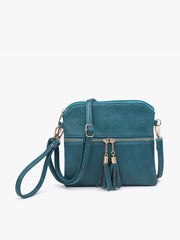 Tara Double Zip Crossbody/Wristlet Bag | M1785