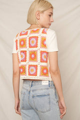 Multicolor Crochet Vest